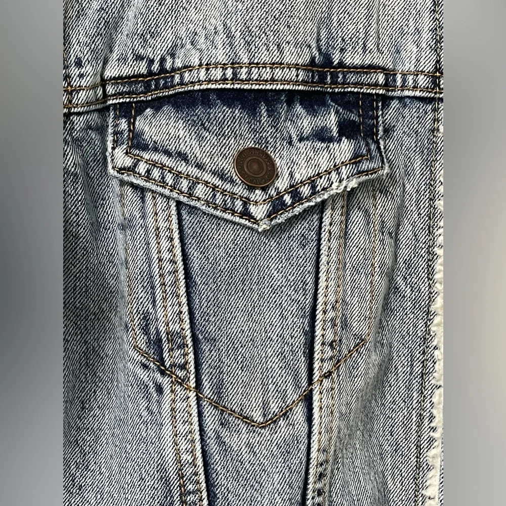 Signature by Levi Strauss Sherpa Light Denim Jean Jacket Size Small - Picture 4 of 11